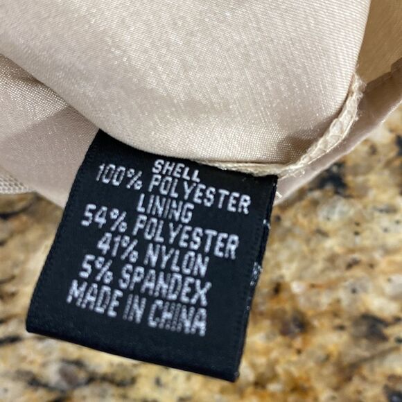 Adrianna Papell ivory color square neck mesh sheath dress size 8 - Picture 8 of 11